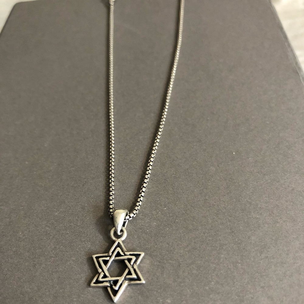Star Of David 925 Italy Silver necklace